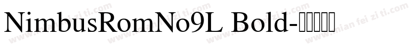 NimbusRomNo9L Bold字体转换